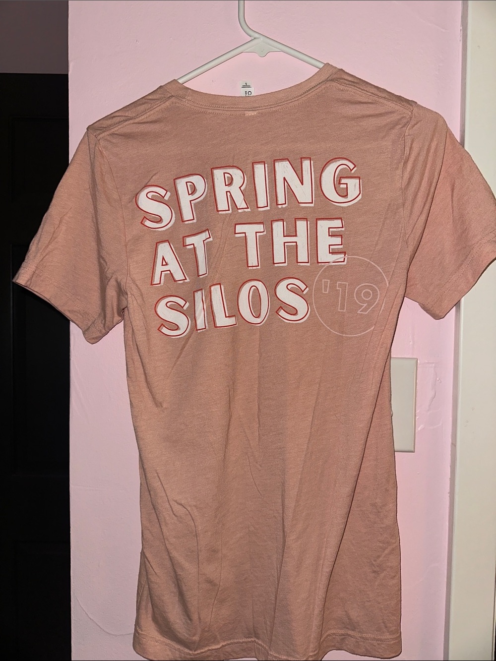 Magnolia Peach Tee with Red Script - Picture 2 of 2